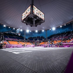 Tokija2020: Basketbols 3x3, LAT-BEL. Foto: LOK/Mikus Kļaviņš