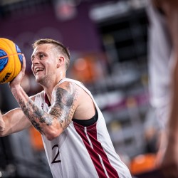 Tokija2020: Basketbols 3x3, LAT-BEL. Foto: LOK/Mikus Kļaviņš