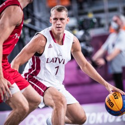 Tokija2020: Basketbols 3x3, LAT-BEL. Foto: LOK/Mikus Kļaviņš