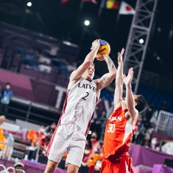 Tokija2020: Basketbols 3x3,_LAT-JPN. Foto: LOK/Mikus Kļaviņš