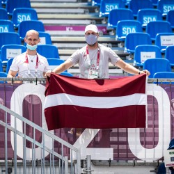 Tokija2020: Basketbols 3x3, LAT-POL. Foto: LOK/Mikus Kļaviņš