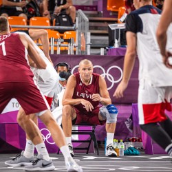 Tokija2020: Basketbols 3x3, LAT-ROC. Foto: LOK/ Mikus Kļaviņš