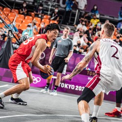 Tokija2020: Basketbols 3x3, LAT-JPN. Foto: LOK/ Mikus Kļaviņš