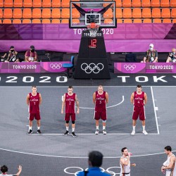 Tokija2020: Basketbols 3x3. Foto: LOK/ Mikus Kļaviņš