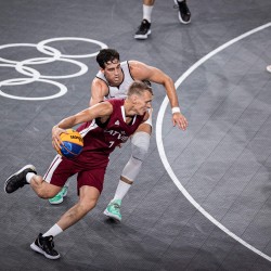 Tokija2020: Basketbols 3x3. Foto: LOK/ Mikus Kļaviņš