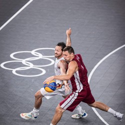 Tokija2020: Basketbols 3x3. Foto: LOK/ Mikus Kļaviņš