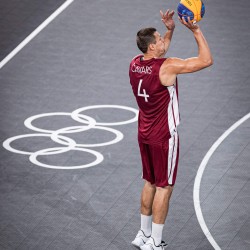 Tokija2020: Basketbols 3x3. Foto: LOK/ Mikus Kļaviņš