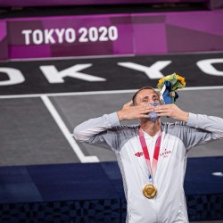 Tokija2020: Basketbols 3x3. Foto: LOK/ Mikus Kļaviņš