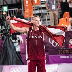 Tokija2020: Basketbols 3x3. Foto: LOK/ Mikus Kļaviņš