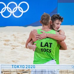 Tokija2020: Pludmales volejbols. Foto: LOK/ Mikus Kļaviņš