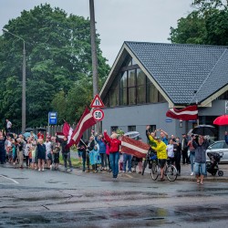 Olimpisko čempionu - 3x3 basketbolistu - sagaidīšana. Foto: Renārs Koris