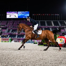 Tokija2020: Jāšanas sports (Neretnieks un zirgs Valour). Foto: LOK/ Mikus Kļaviņš