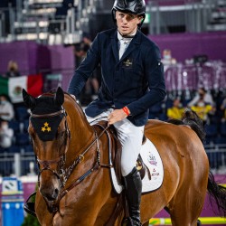 Tokija2020: Jāšanas sports (Neretnieks un zirgs Valour). Foto: LOK/ Mikus Kļaviņš