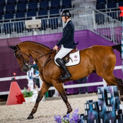 Tokija2020: Jāšanas sports (Neretnieks un zirgs Valour). Foto: LOK/ Mikus Kļaviņš