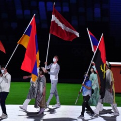 Tokija2020: Noslēguma ceremonija. Foto: LOK/ Ilmārs Znotiņš