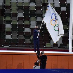 Tokija2020: Noslēguma ceremonija. Foto: LOK/ Ilmārs Znotiņš