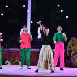 Tokija2020: Noslēguma ceremonija. Foto: LOK/ Ilmārs Znotiņš